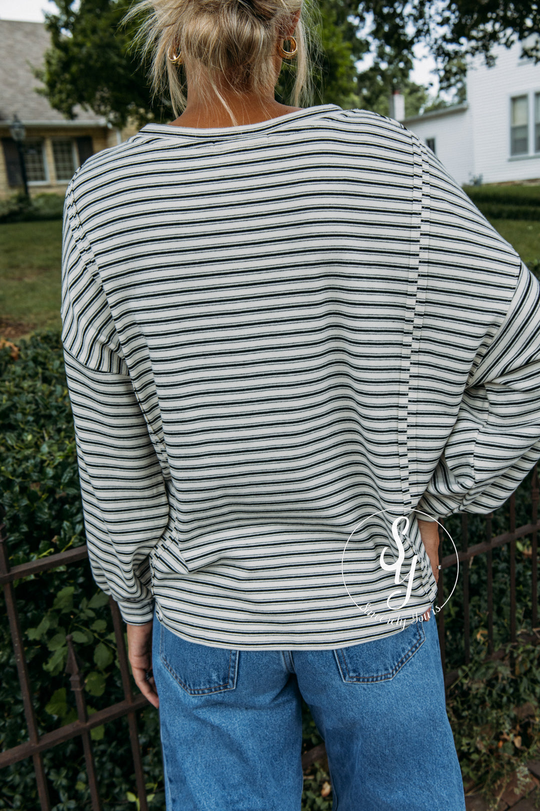 Stripe Love Top - Cream/Black