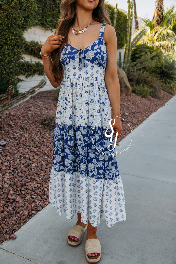 Blooming Beauty Dress - Blue Multi