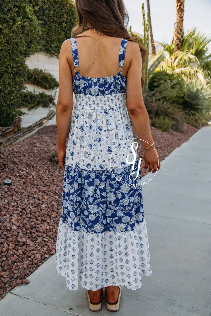 Blooming Beauty Dress - Blue Multi