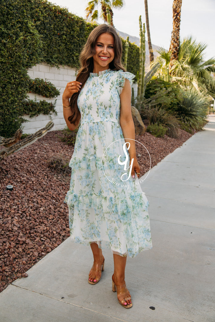 Smocked Favorite Dress - Blue Multi