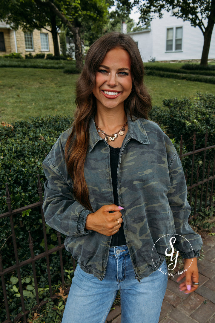 Sweet Escape Jacket - Dark Green
