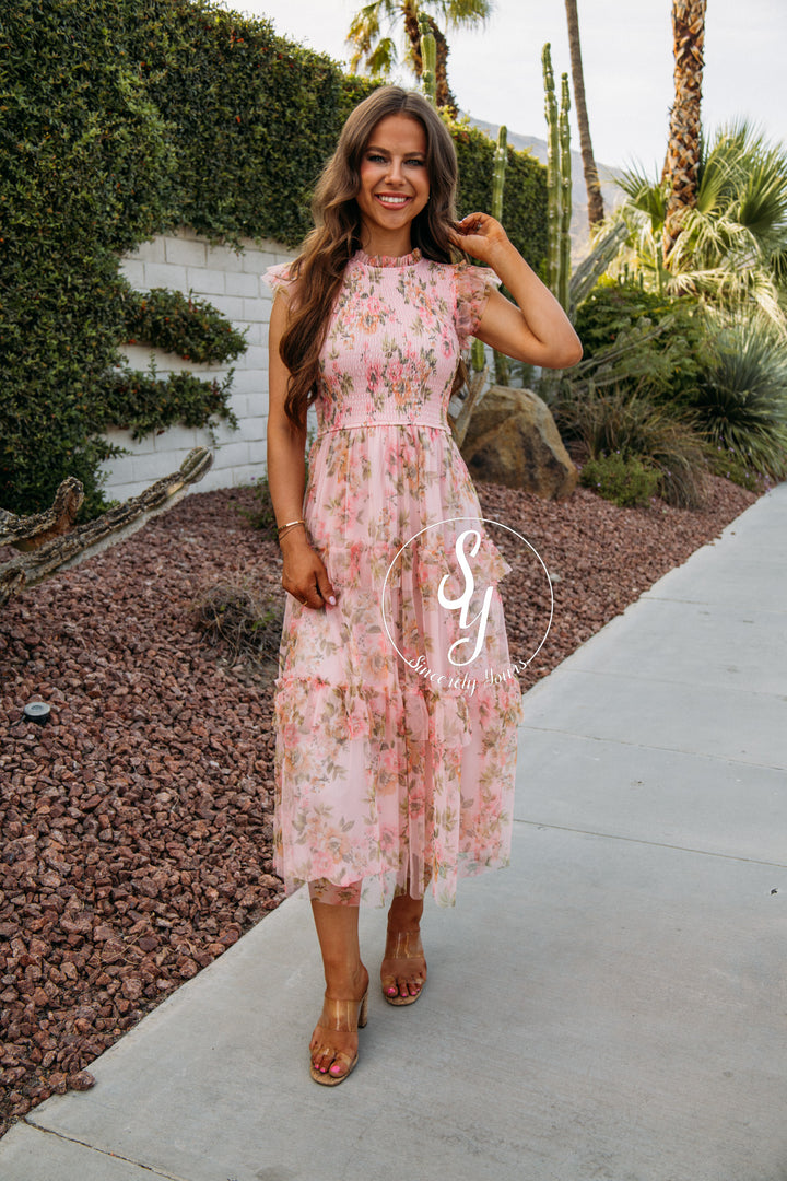 Smocked Favorite Dress - Pink Multi
