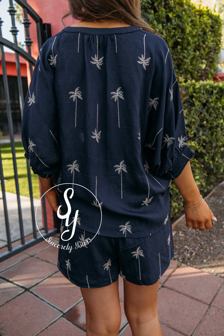 Feeling The Palms Set - Navy