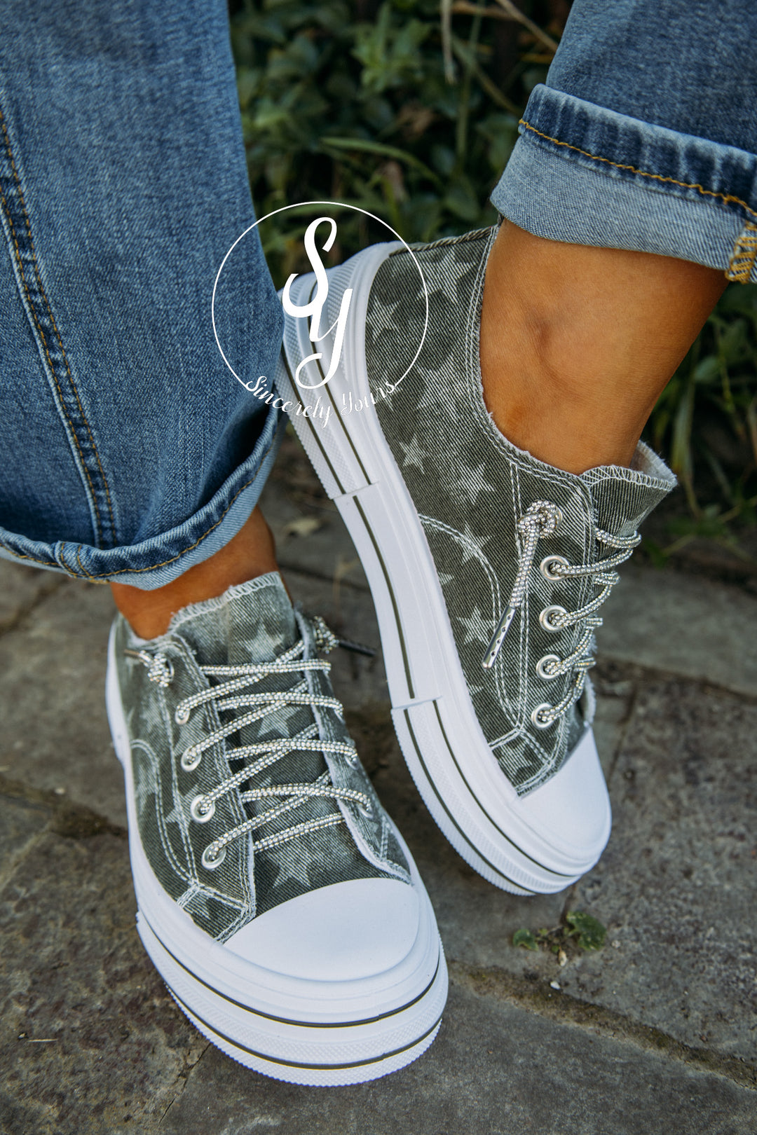 Ava Star Sneaker - Khaki