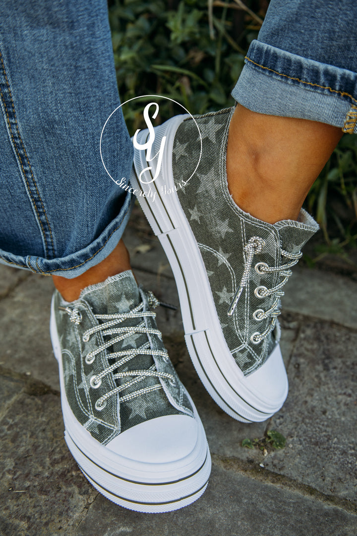 Ava Star Sneaker - Khaki