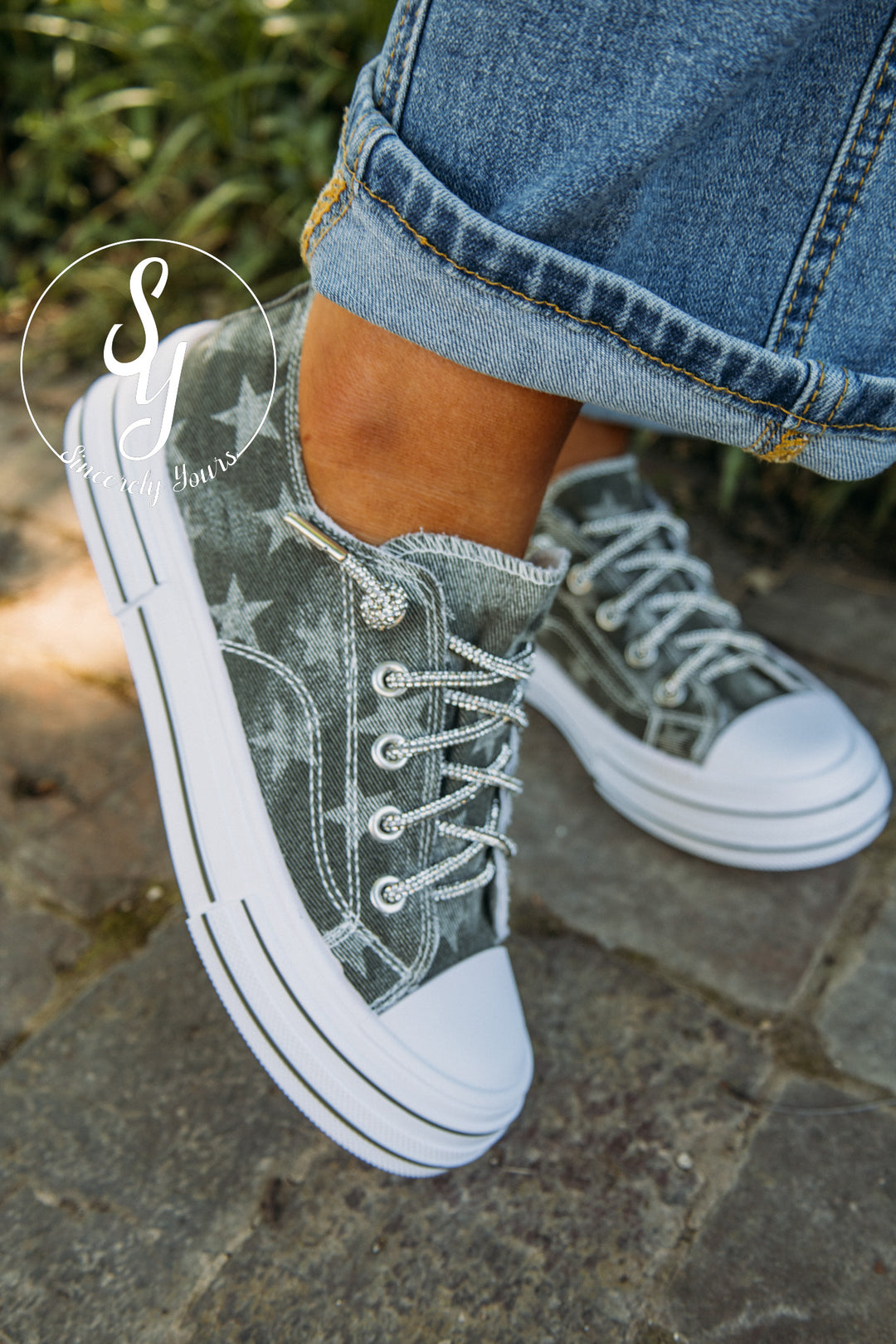 Ava Star Sneaker - Khaki