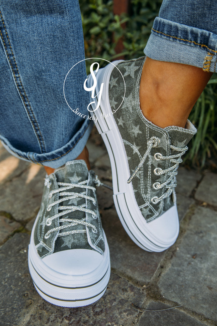 Ava Star Sneaker - Khaki