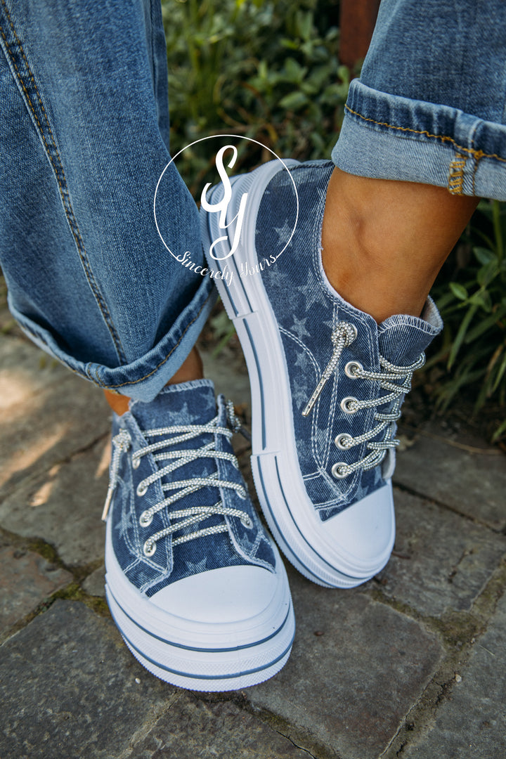 Ava Star Sneaker - Navy