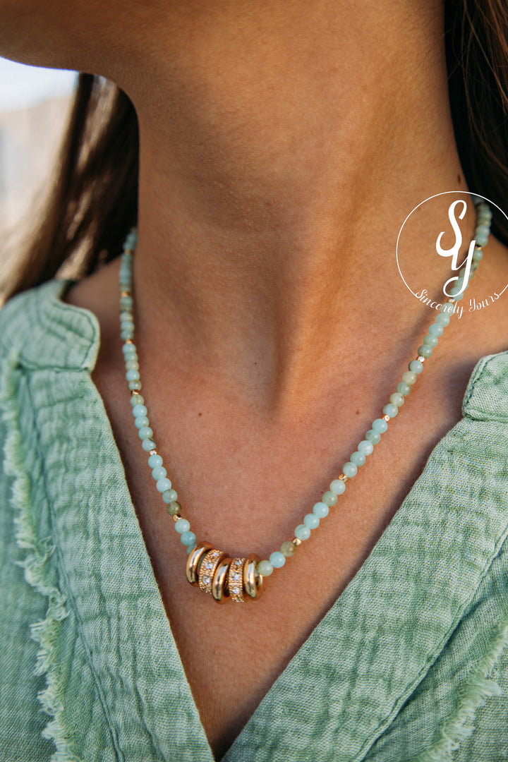 Cara Necklace -Sage