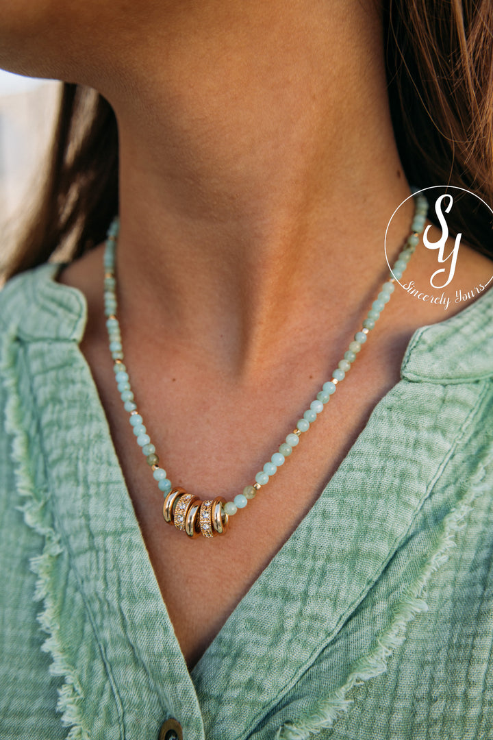 Cara Necklace -Sage