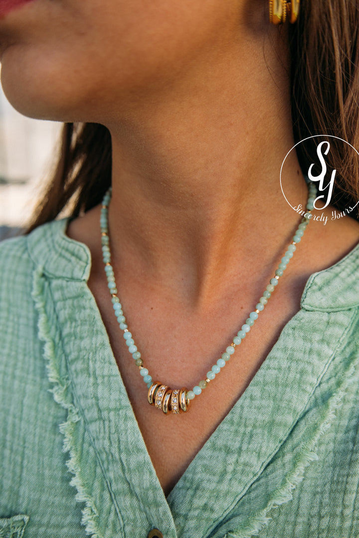 Cara Necklace -Sage
