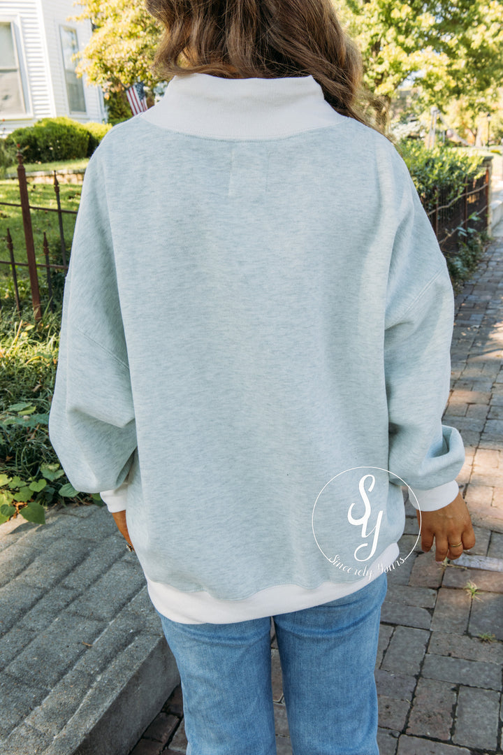 Spooky Feels Mock Neck - Oatmeal Multi