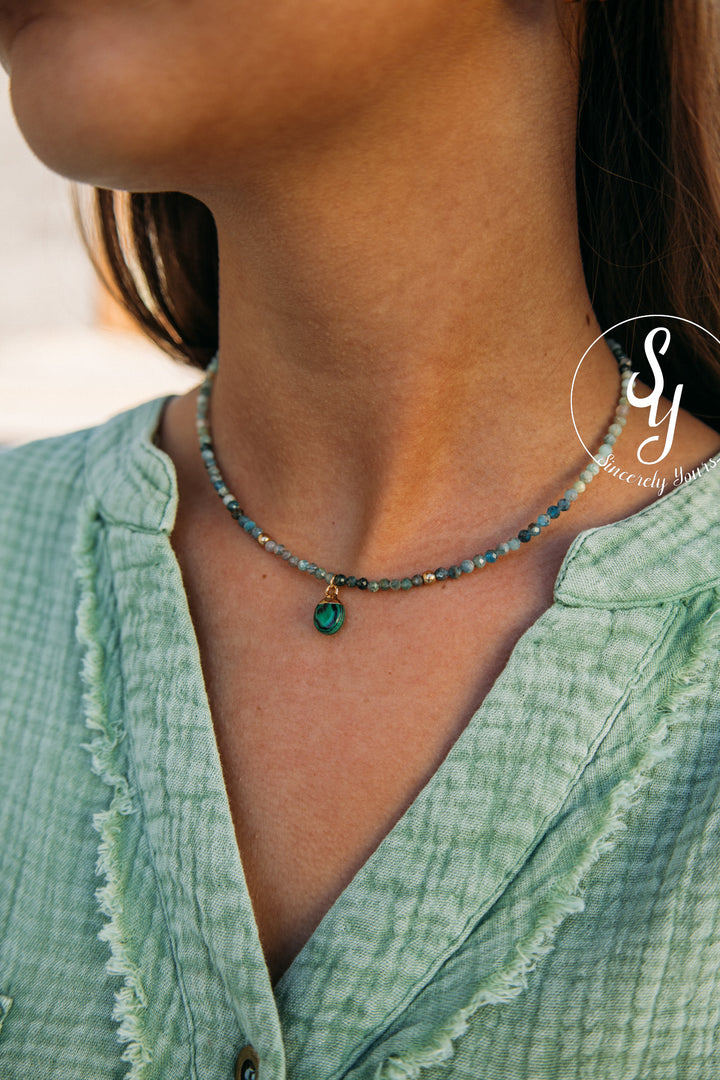 Addie Stone Necklace - Blue