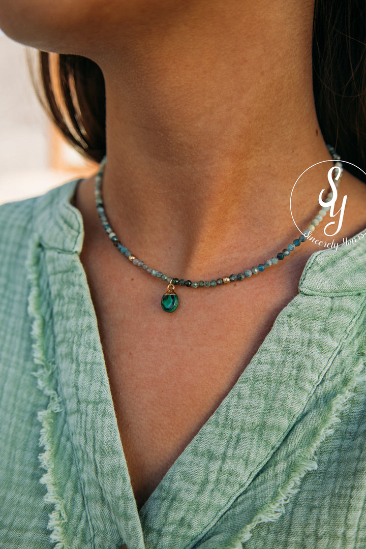 Addie Stone Necklace - Blue