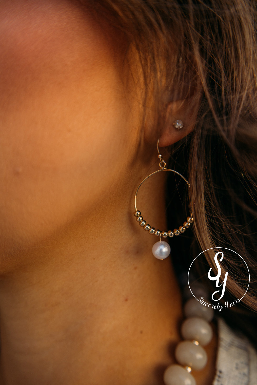 Pearl Life Earring - Gold