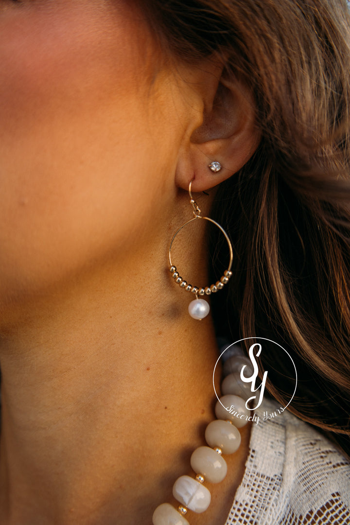 Pearl Life Earring - Gold