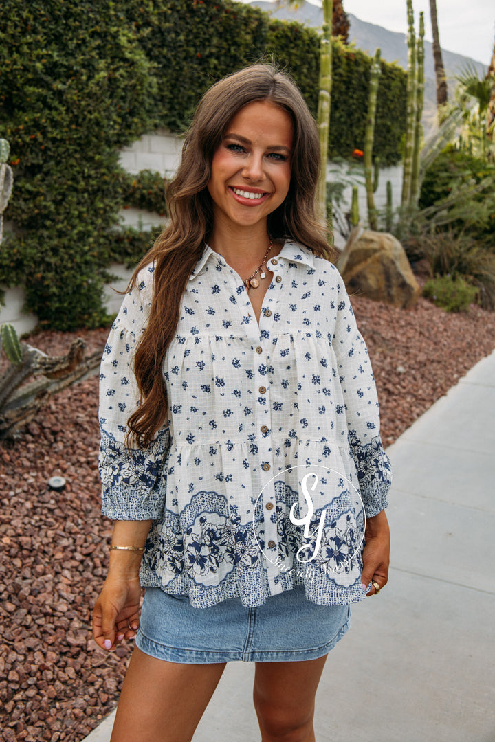 Endless Flowers Top - White