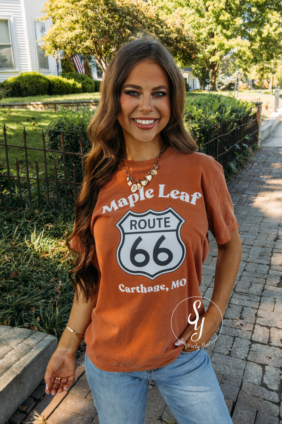 Route 66 Maple Leaf Graphic Tee - Yam