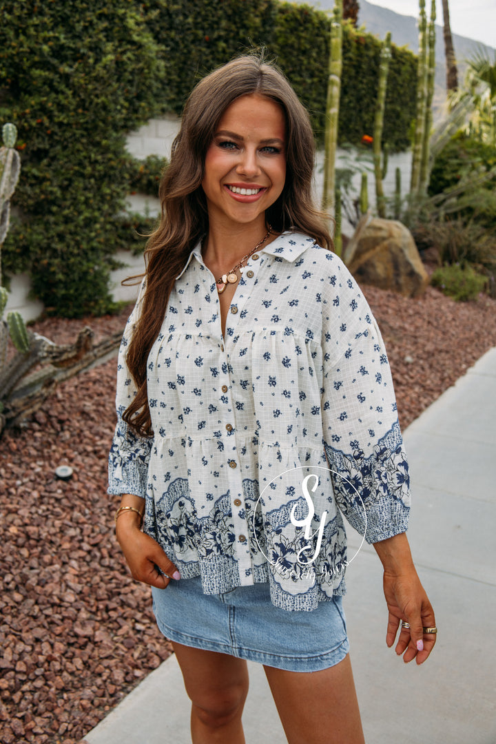 Endless Flowers Top - White