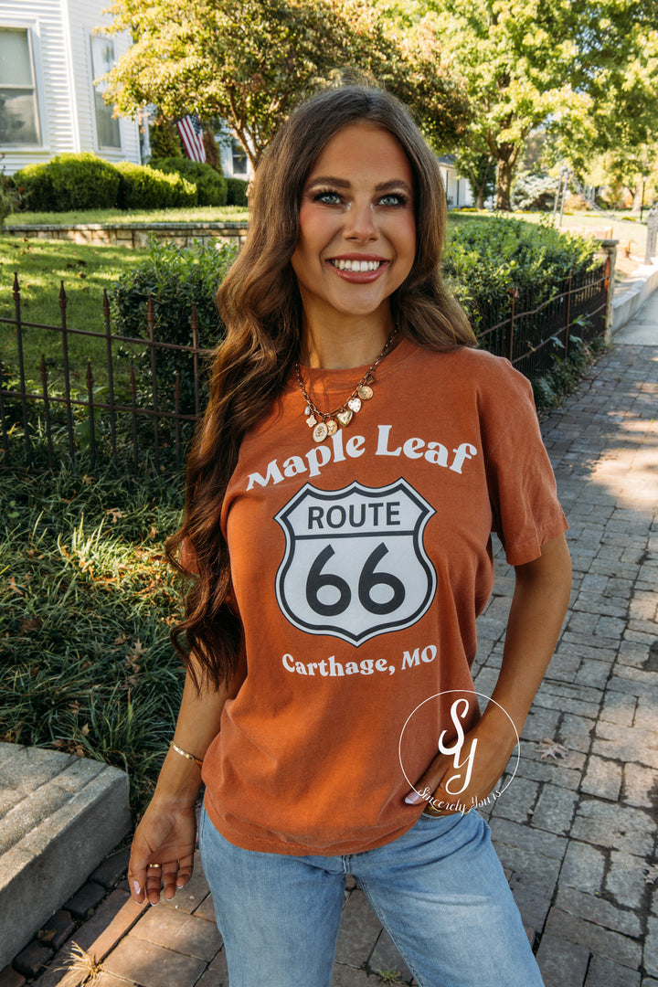 Route 66 Maple Leaf Graphic Tee - Yam