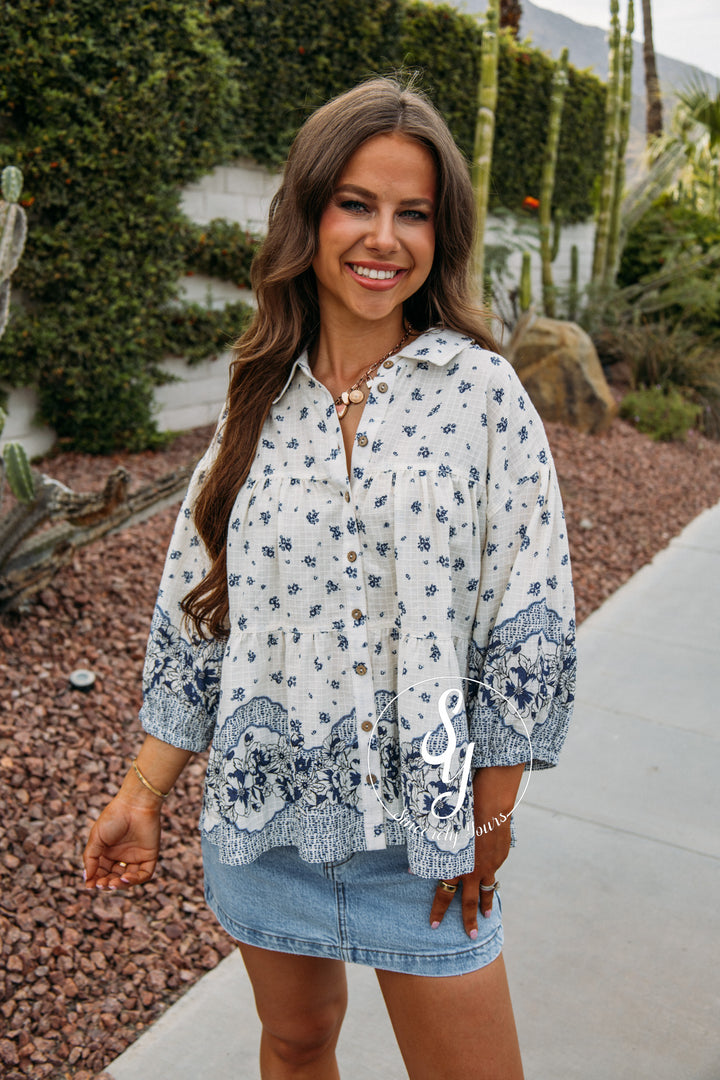 Endless Flowers Top - White