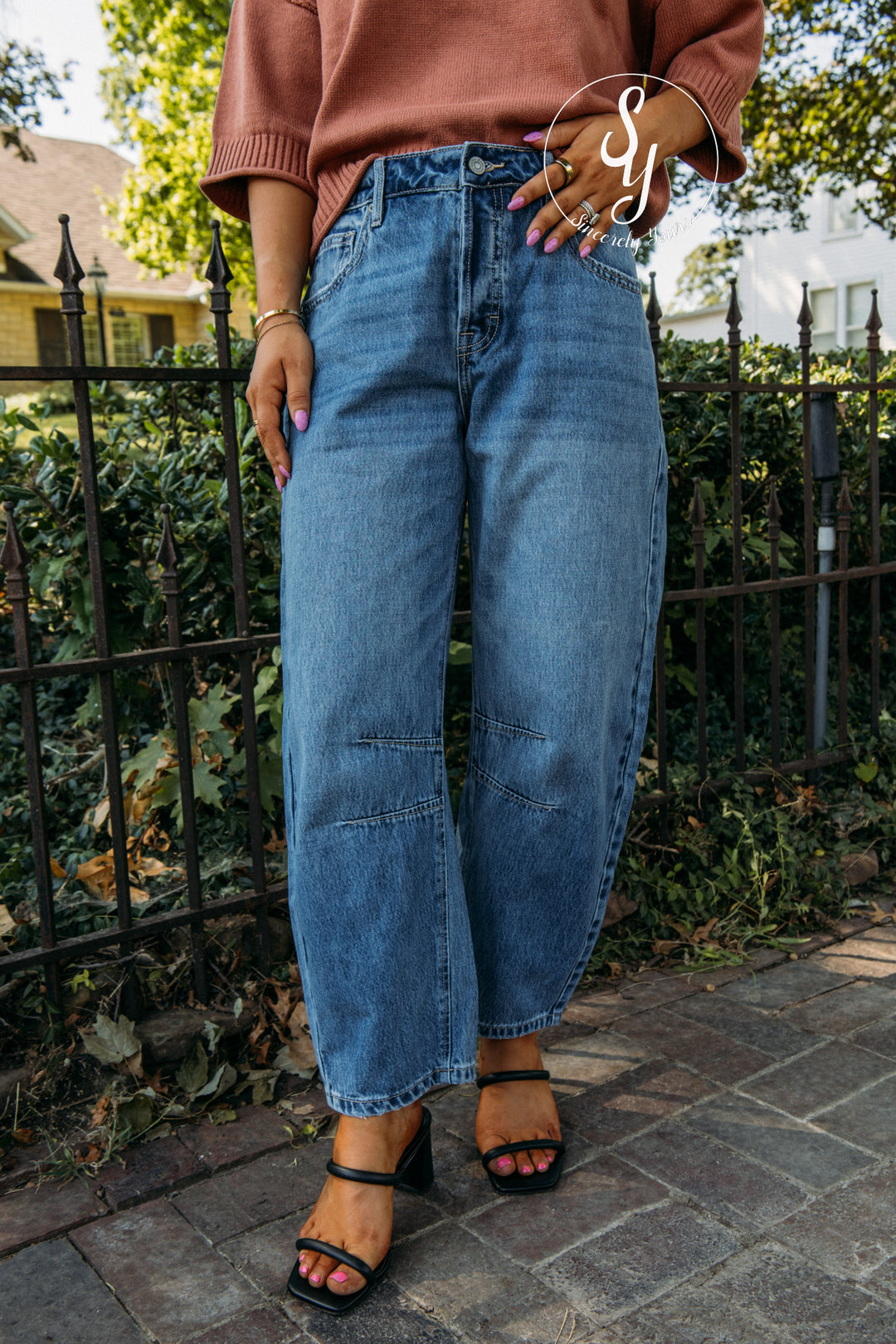 Lucy High Rise Barrel Denim - Medium