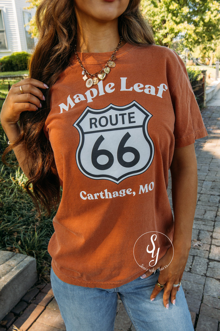 Route 66 Maple Leaf Graphic Tee - Yam