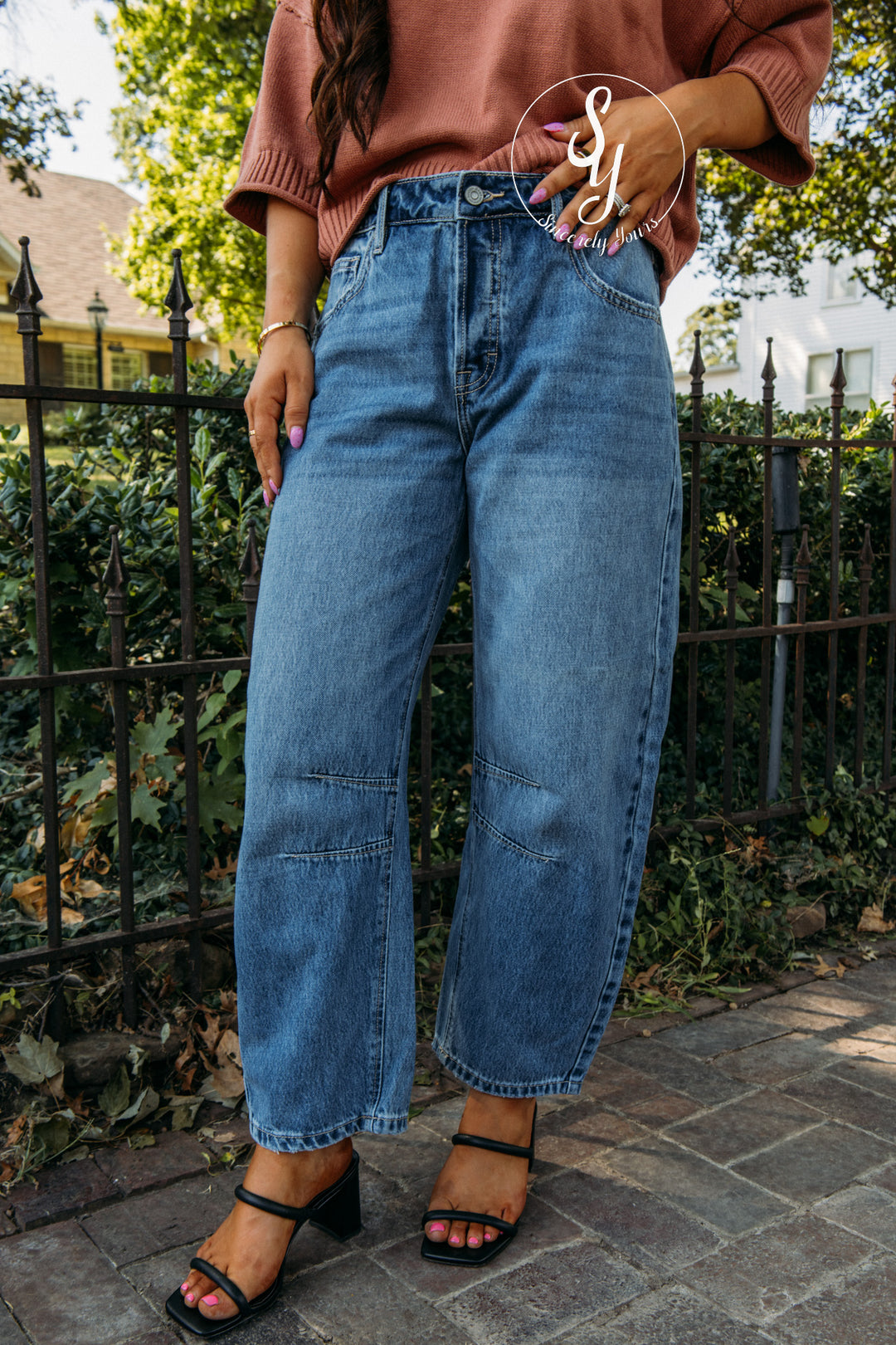Lucy High Rise Barrel Denim - Medium