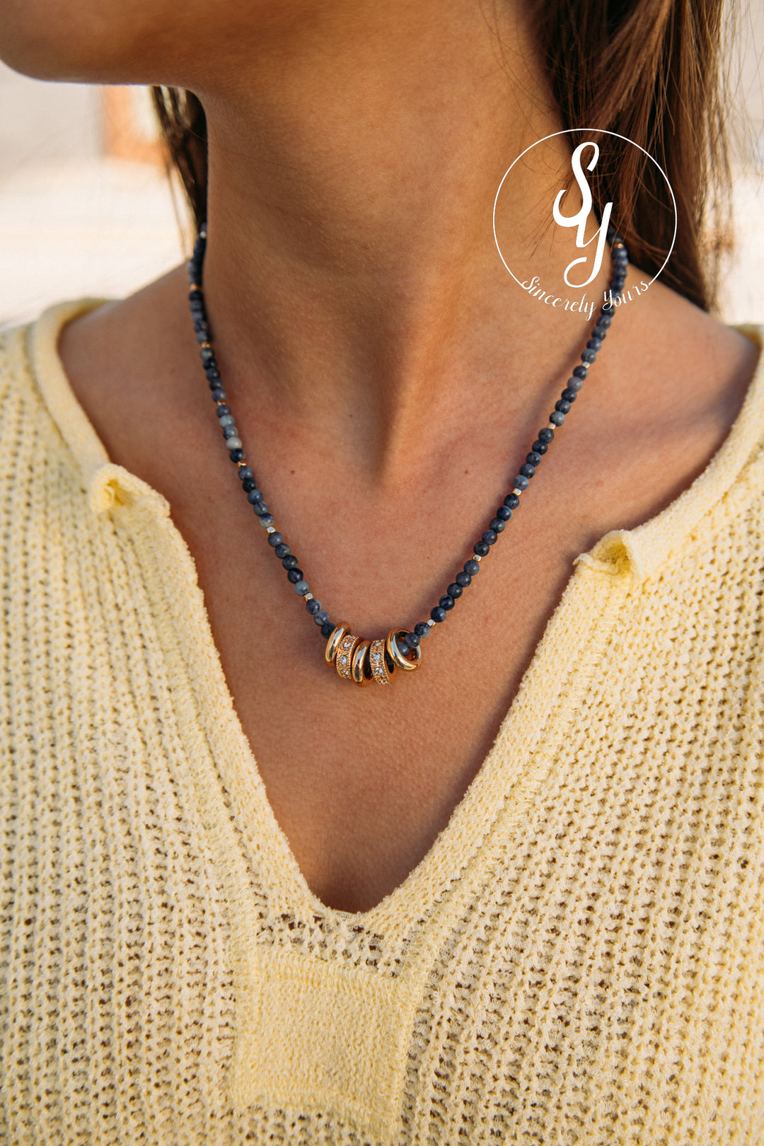 Cara Necklace - Blue