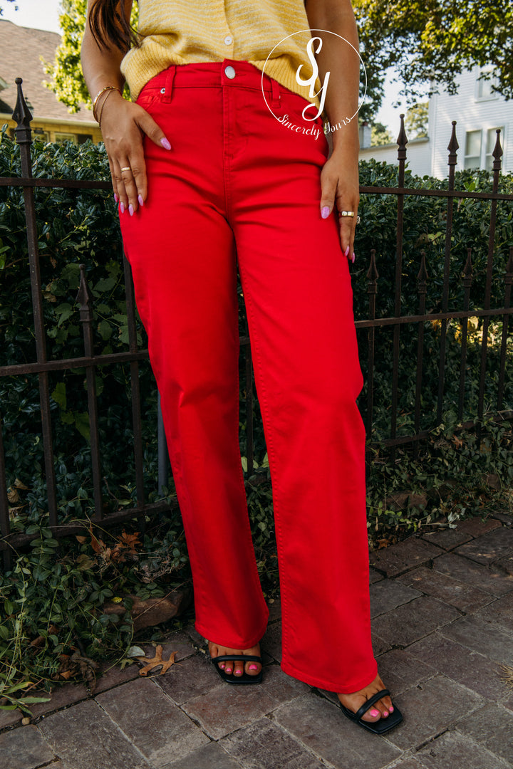 Dear John: Taylor Straight Leg Jean -Salsa