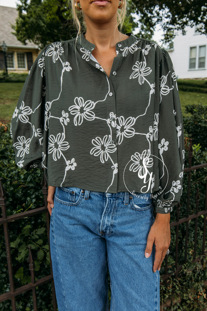 Happy Hues Top - Olive