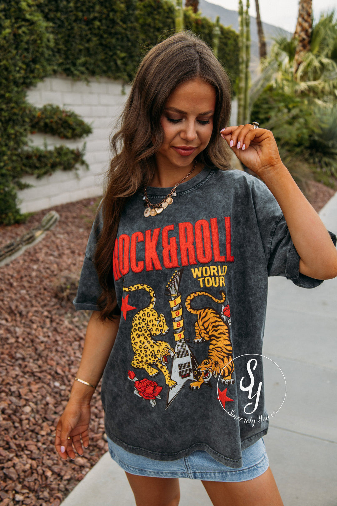 Rock and Roll Graphic Tee - Black
