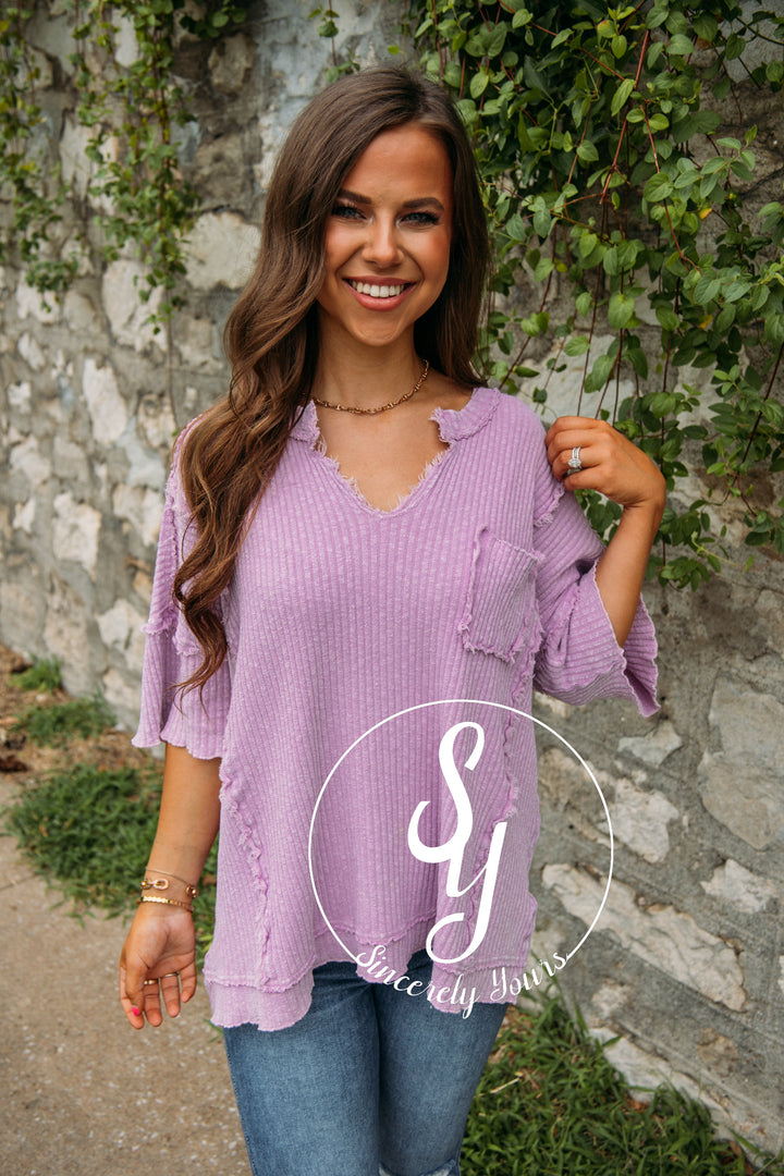 Effortless Radiance Top - Lilac Pink