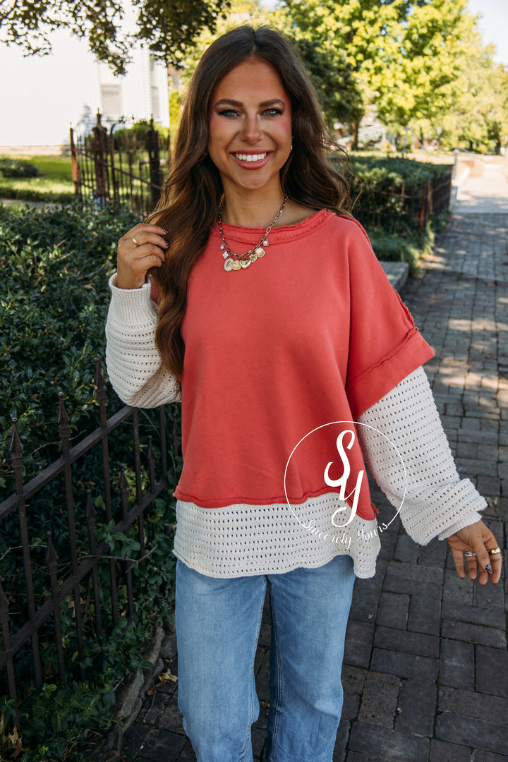 Harvest Smile Sweater- Blush