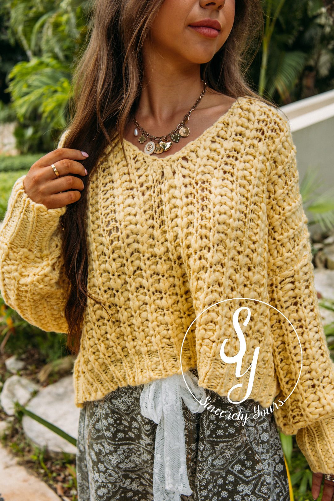 Sun Filled Moment Sweater - Mustard