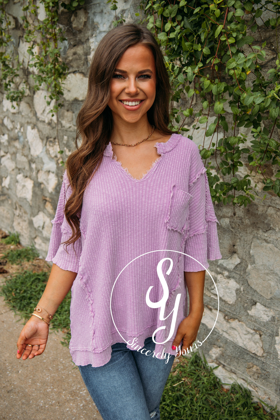 Effortless Radiance Top - Lilac Pink