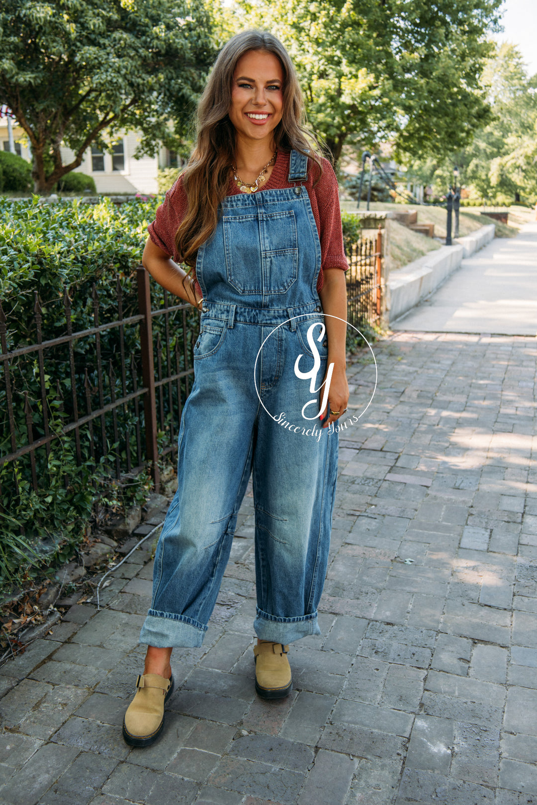 Casual Outing Overalls- Denim
