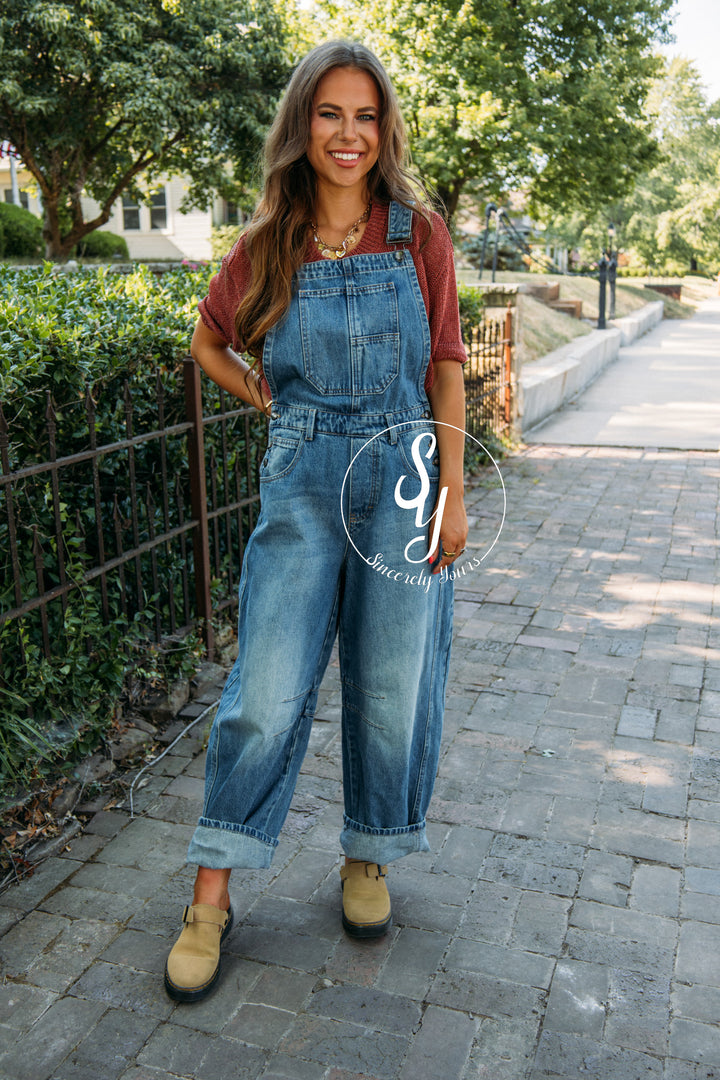 Casual Outing Overalls- Denim