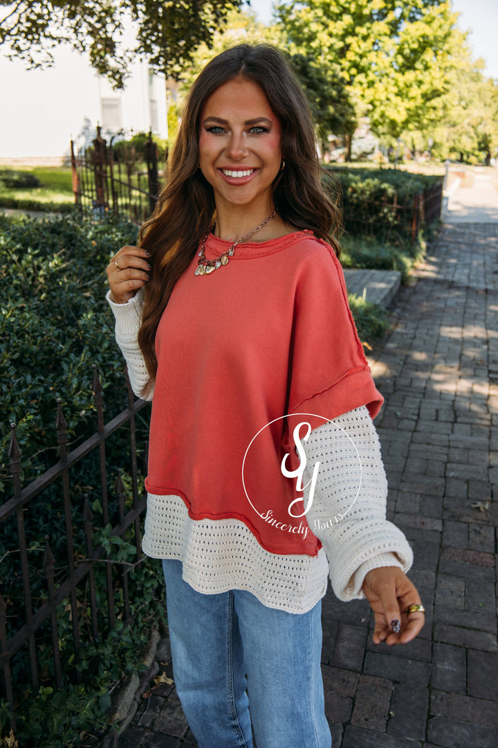 Harvest Smile Sweater- Blush