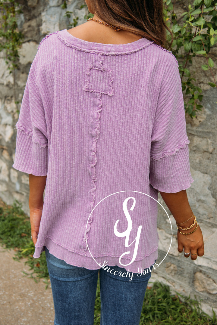 Effortless Radiance Top - Lilac Pink