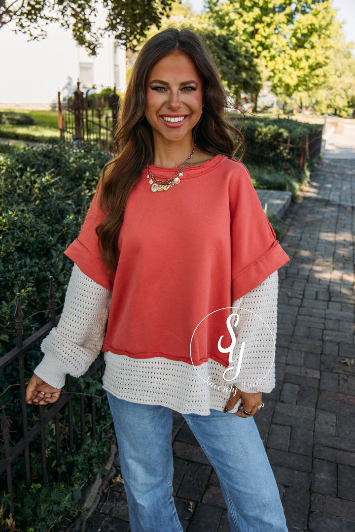 Harvest Smile Sweater- Blush