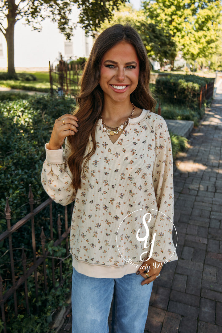 Posh Thermal Top-Oatmeal