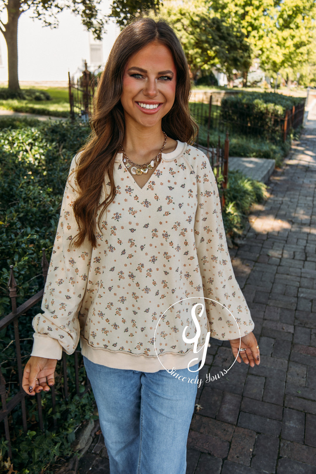 Posh Thermal Top-Oatmeal