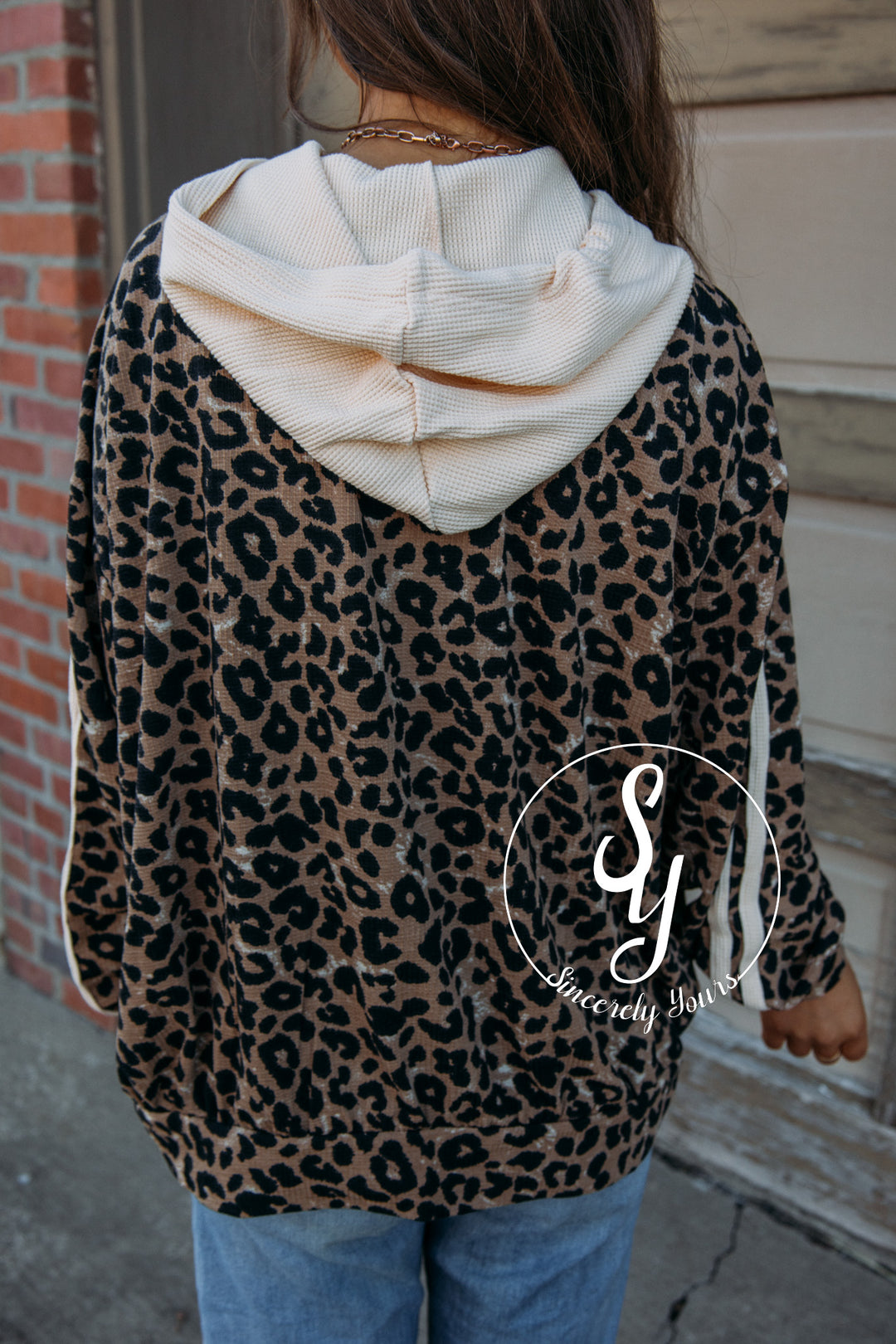 Loving Life Pullover - Leopard/Oatmeal