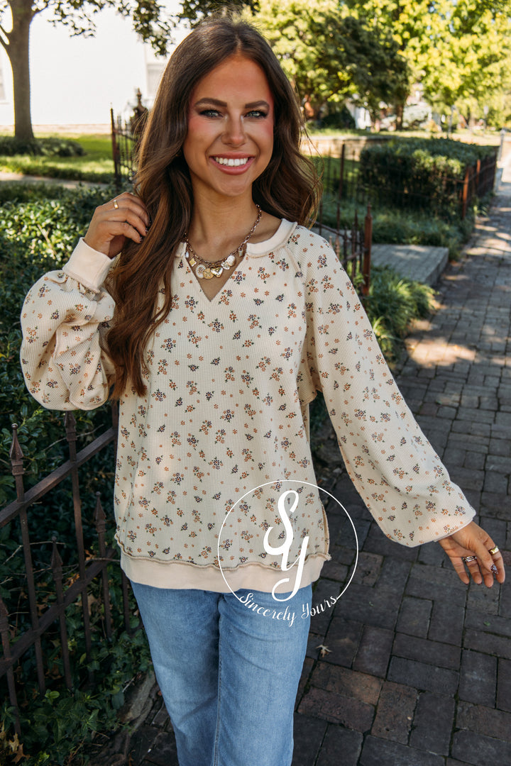 Posh Thermal Top-Oatmeal