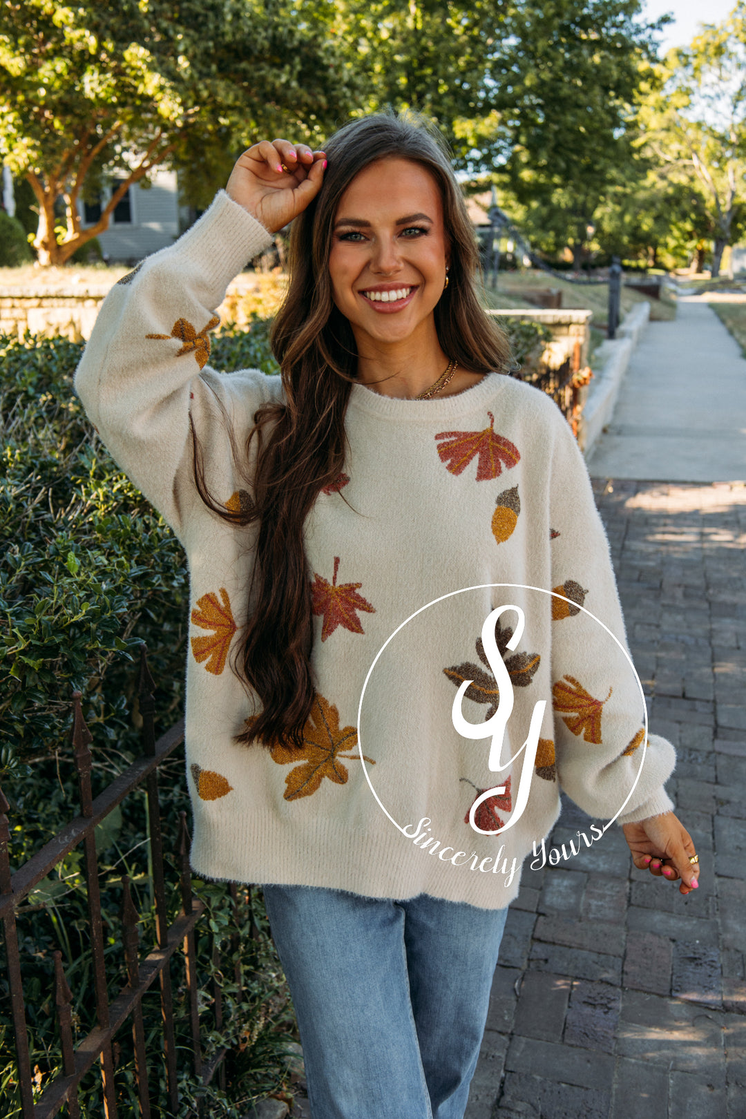 Falling Leaves Sweater - Taupe