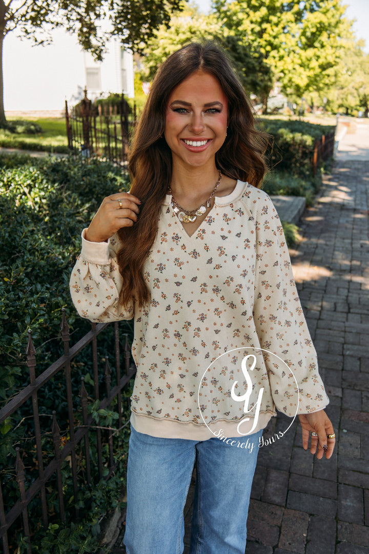 Posh Thermal Top-Oatmeal