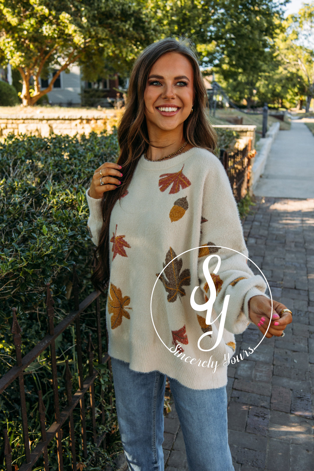 Falling Leaves Sweater - Taupe