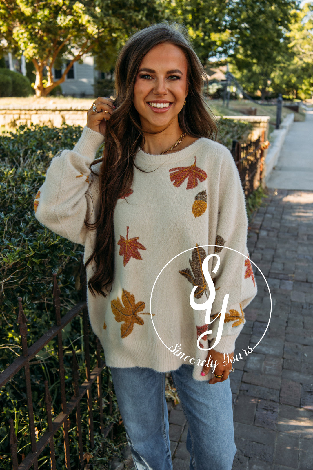 Falling Leaves Sweater - Taupe