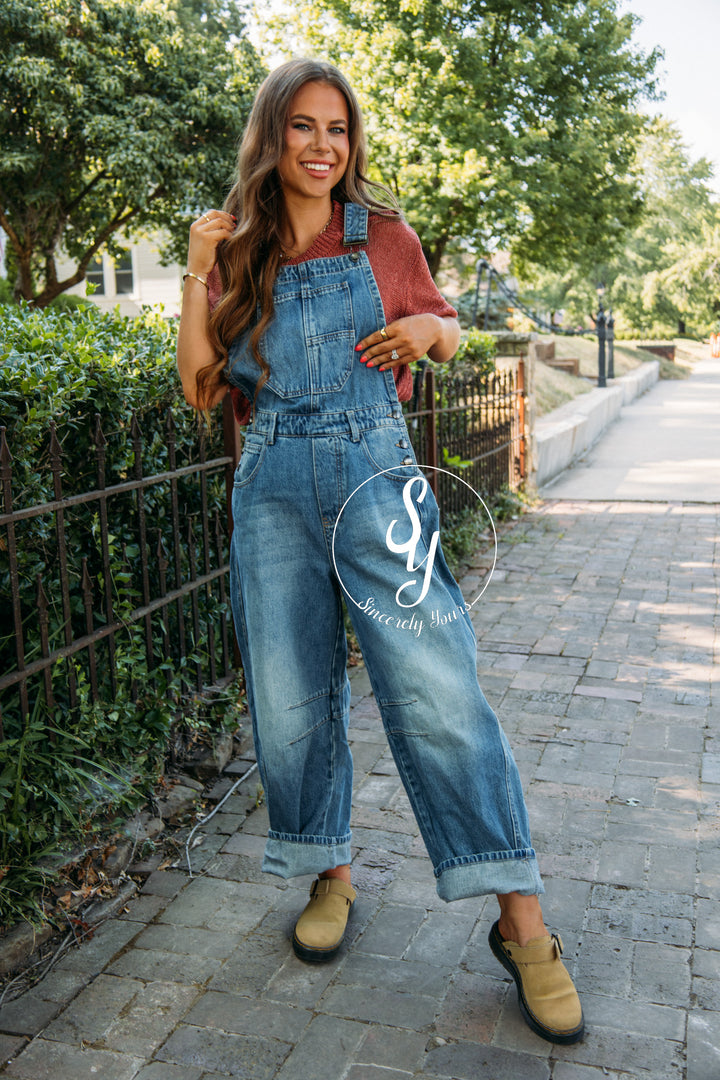 Casual Outing Overalls- Denim